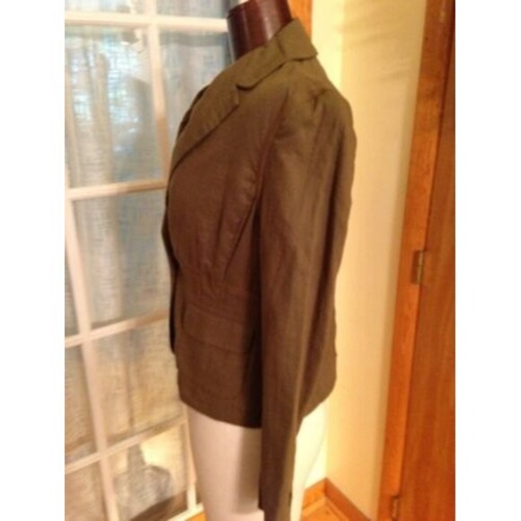 Elizabeth & James Women's Blazer Olive Green Cotton Blazer Size 4 Nwt $379 - Picture 7 of 11